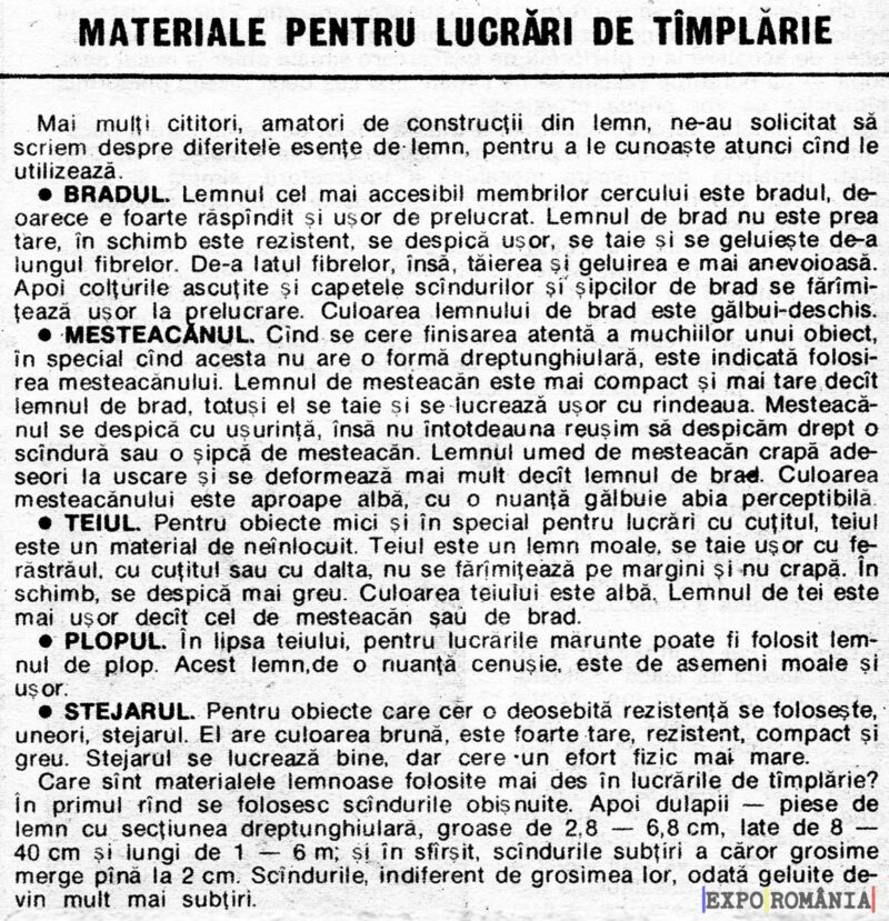 Cum alegi lemnul in funcție de nevoi