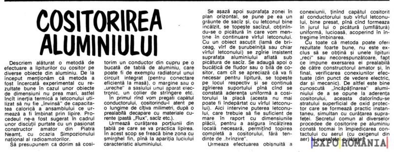 Cum cositorești piese din aluminiu