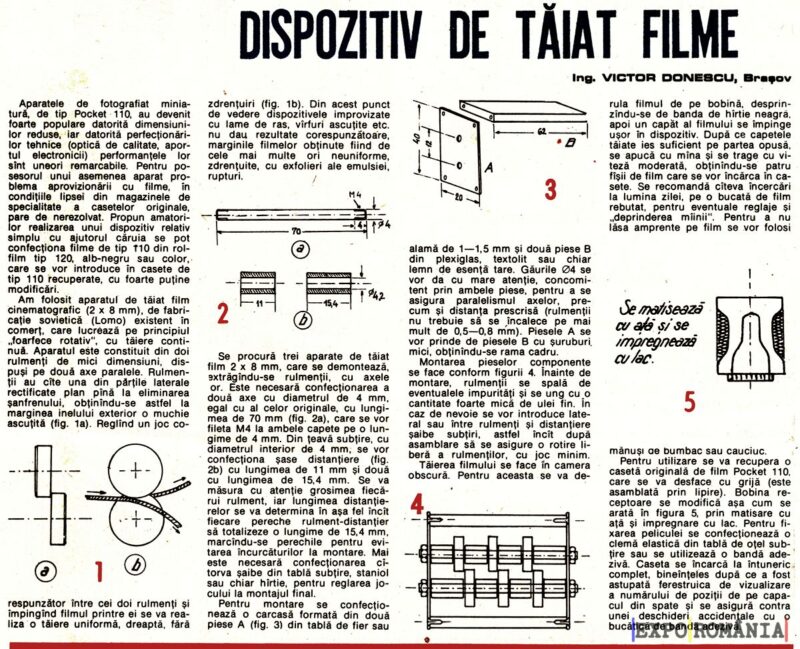 Cum faci aparatul de taiat filme foto