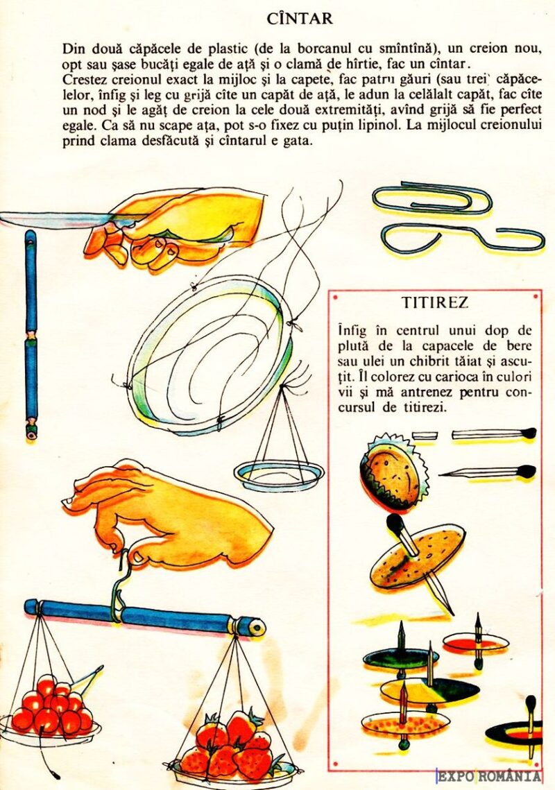Cum faci cantarul balanta din doua capace din plastic