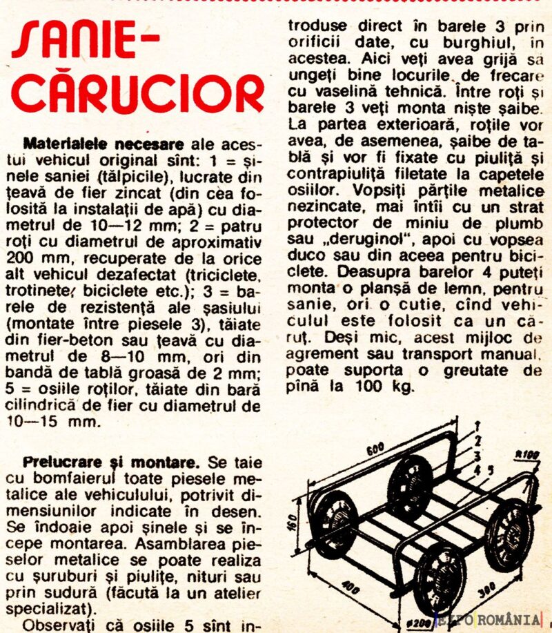 Cum faci caruciorul sanie