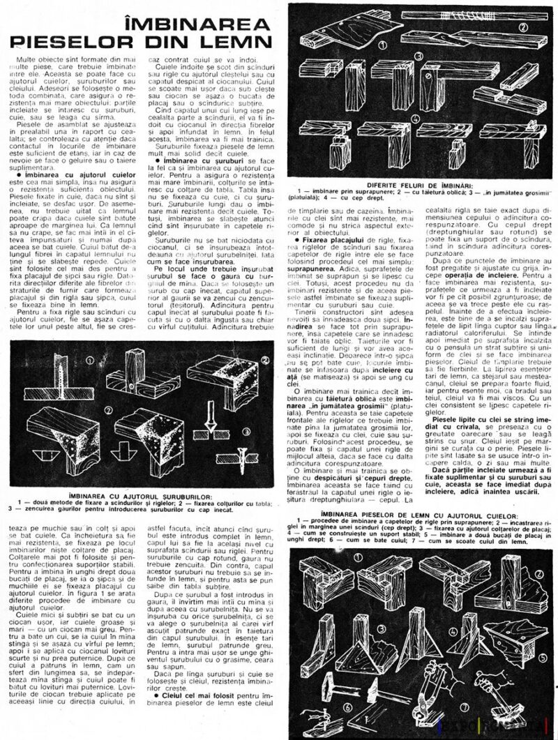 Cum faci imbinarea pieselor din lemn