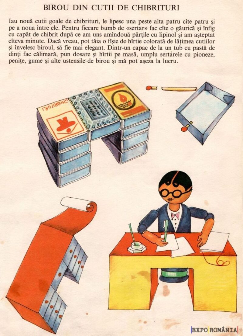 Cum faci jucaria biroul din cutii de chibrituri