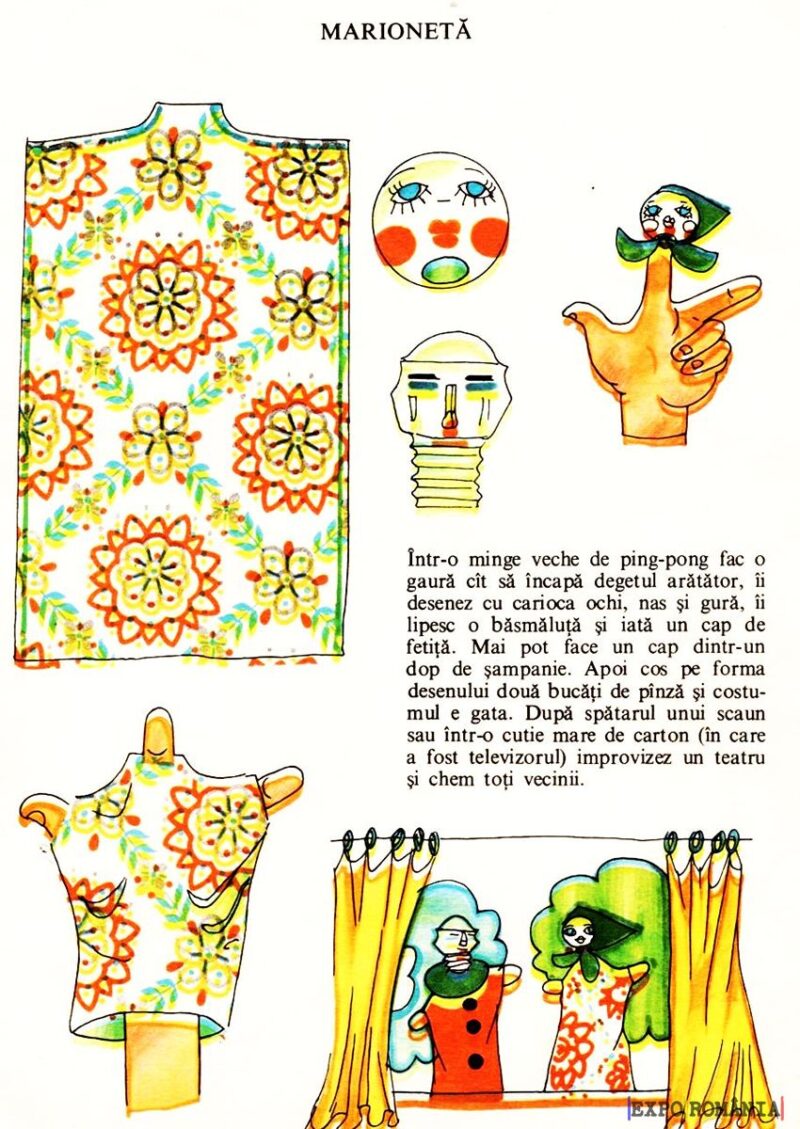 Cum faci jucaria marioneta pentru teatrul degetelor