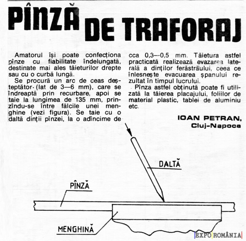 Cum faci panza de traforaj din arc de ceas