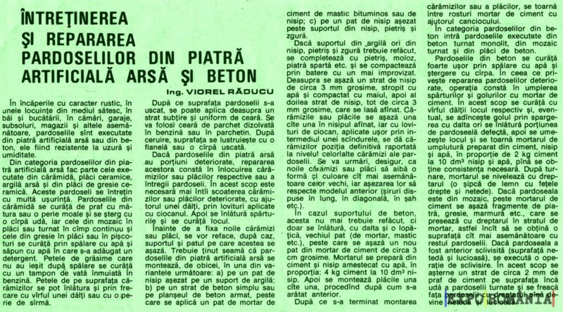 Cum intretii pardoselile de piatra
