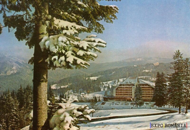 Peisaj de iarnă în stațiune montană