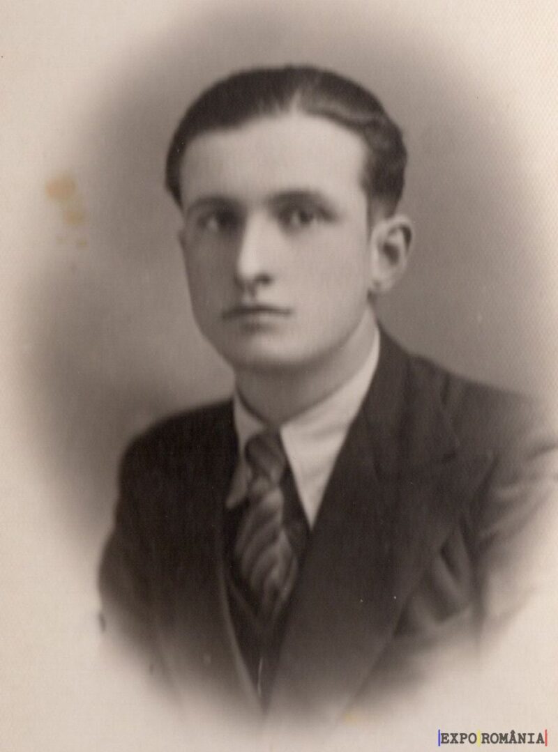 Portret alb-negru al unui tânăr domn