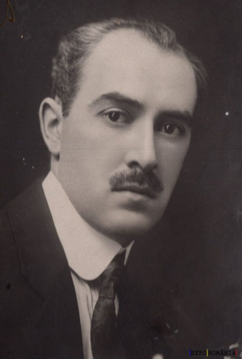 Portret alb-negru al unui bărbat elegant