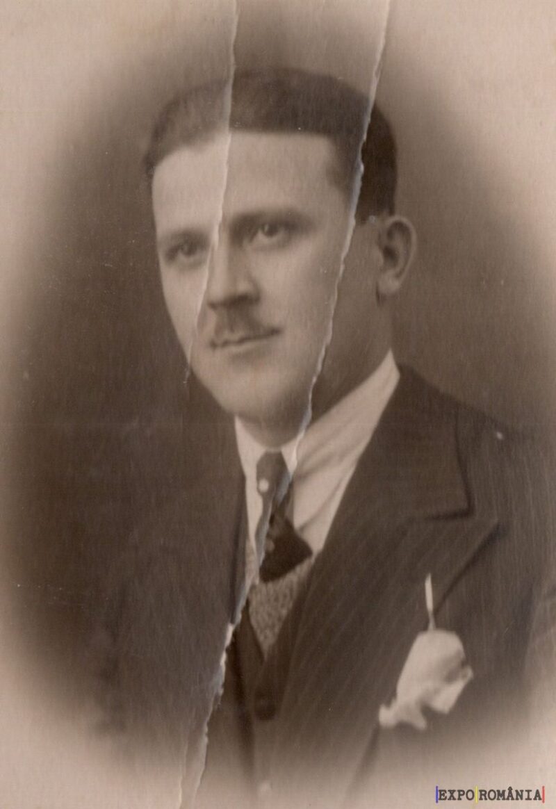 Portret vechi alb-negru cu mustață