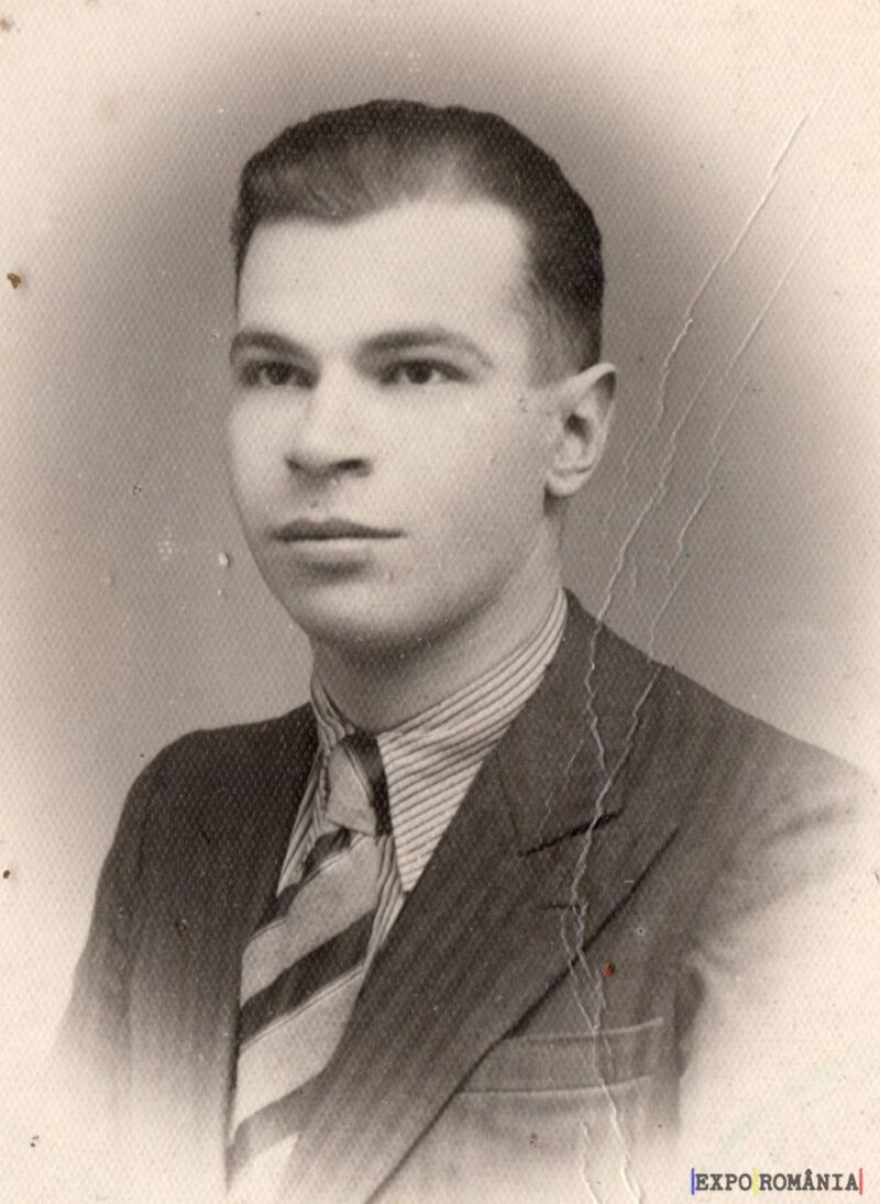 Portret alb-negru al unui bărbat tânăr elegant