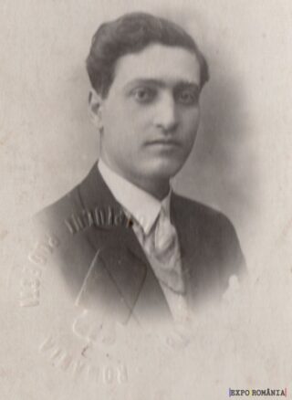 Bărbat elegant în portret alb-negru vechi