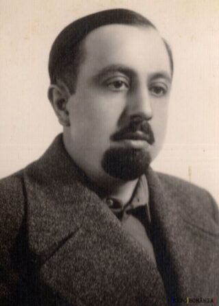 Portret alb-negru al unui bărbat serios