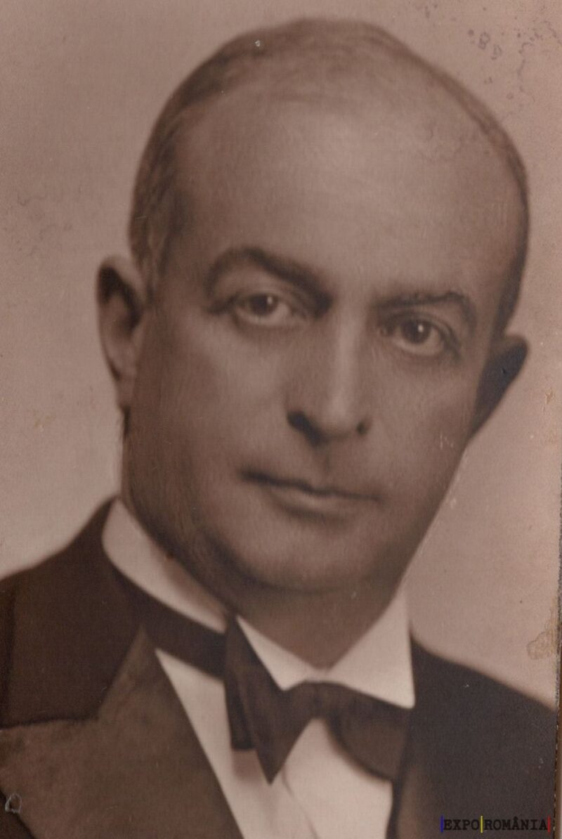 Portret alb-negru al unui bărbat elegat