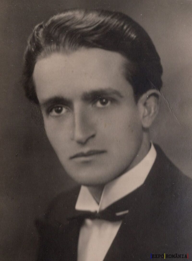 Portret alb-negru al unui tânăr elegant