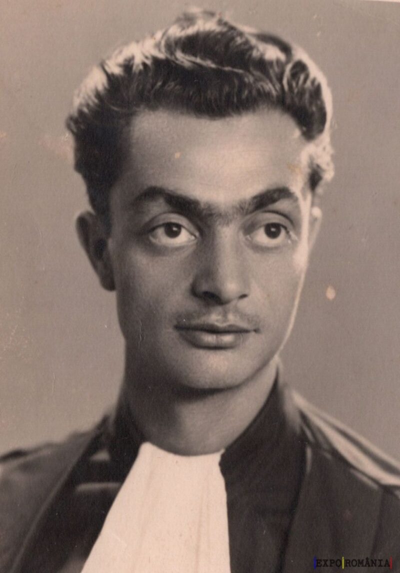 Portret alb-negru al unui tânăr avocat