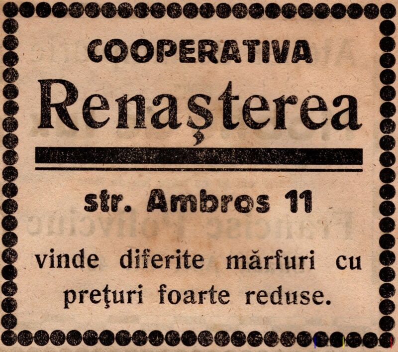 Cooperativa Renașterea – Mărfuri la prețuri mici