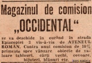 Anunț deschidere magazin de comision Occidental