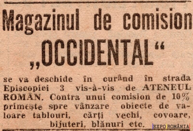 Anunț deschidere magazin de comision Occidental