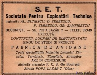 Anunț al Societății pentru Exploatări Tehnice