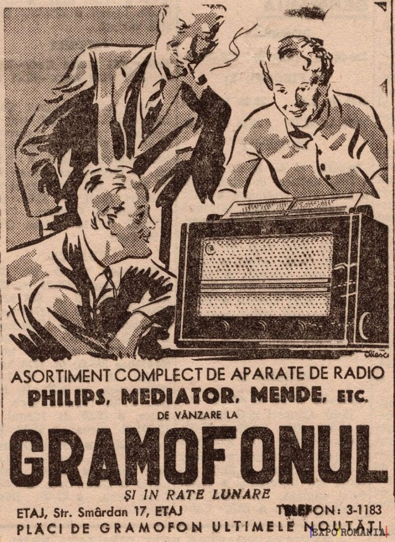 Reclama pentru aparate de radio și gramofon