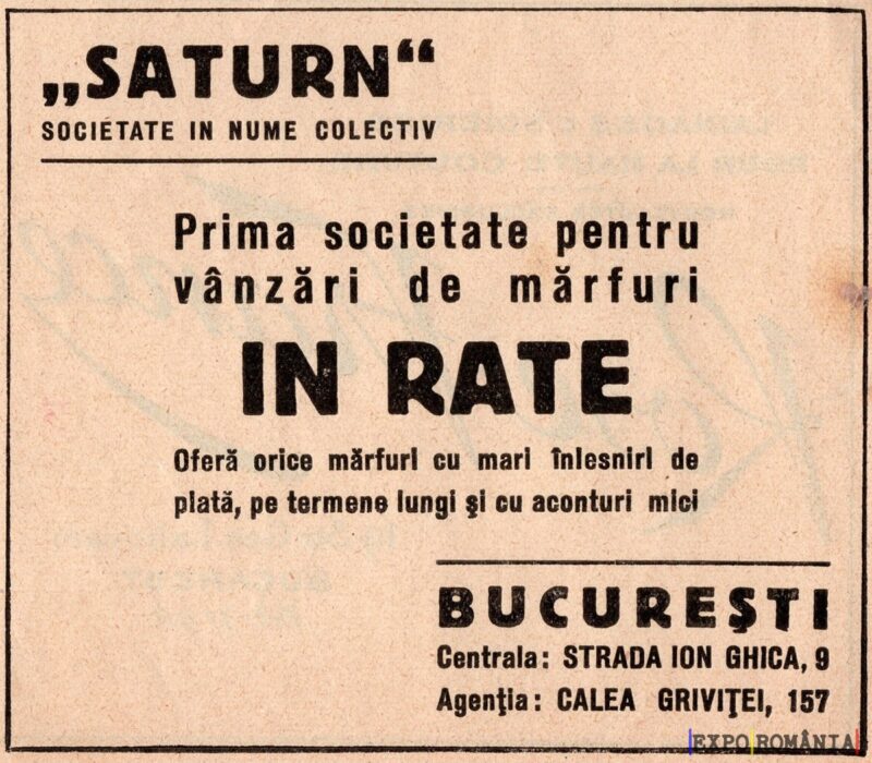 Vânzări de mărfuri în rate în București.