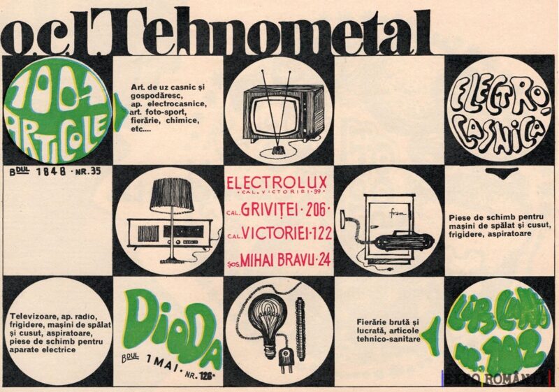 Reclame pentru produse electrocasnice din trecut