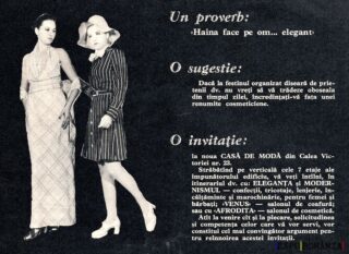 Eleganța vestimentară la Casa de Modă.