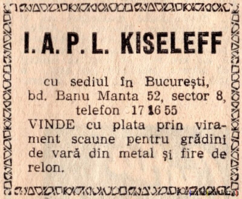 Anunț de vânzare scaune pentru grădină