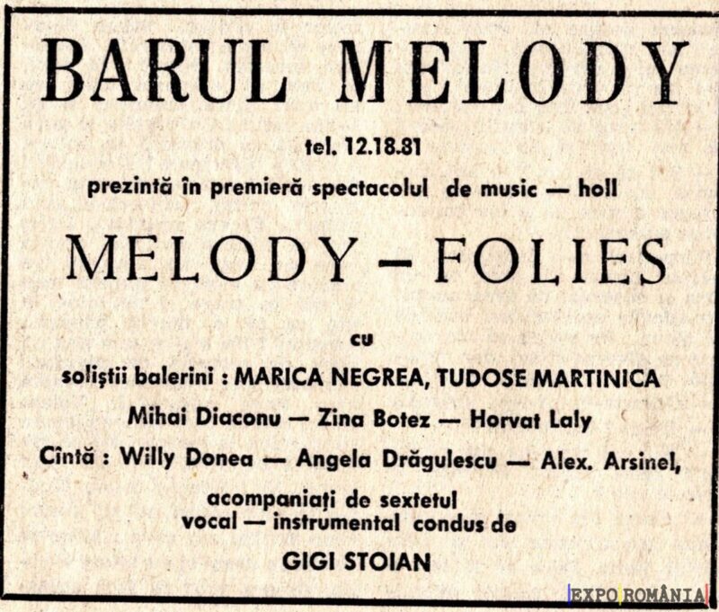 Spectacol de muzică și dans la Barul Melody