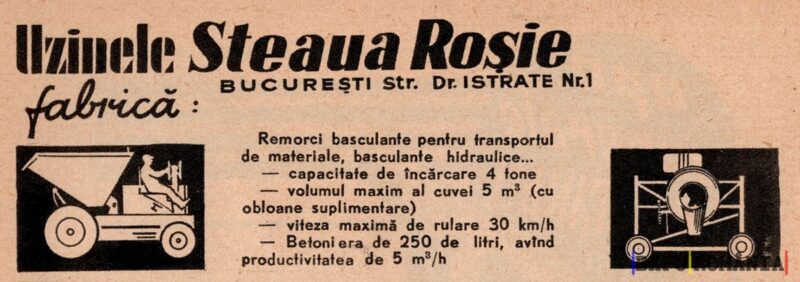 Uzinele Steaua Roșie și echipamentele sale специificate