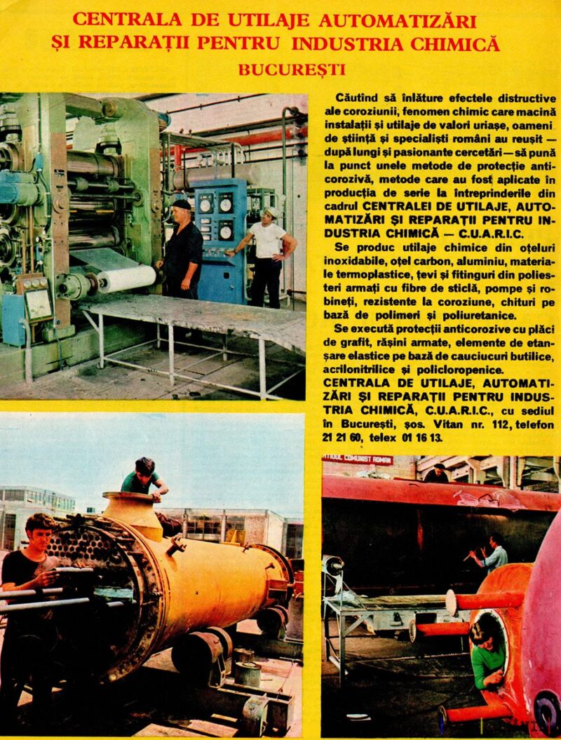 Centrala de utilaje pentru industria chimică din București