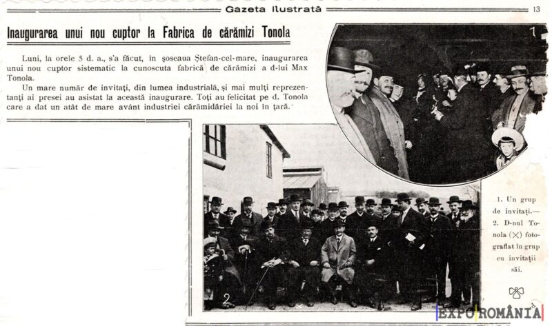 Inaugurarea cuptorului la Fabrica de cărămizi Tonola