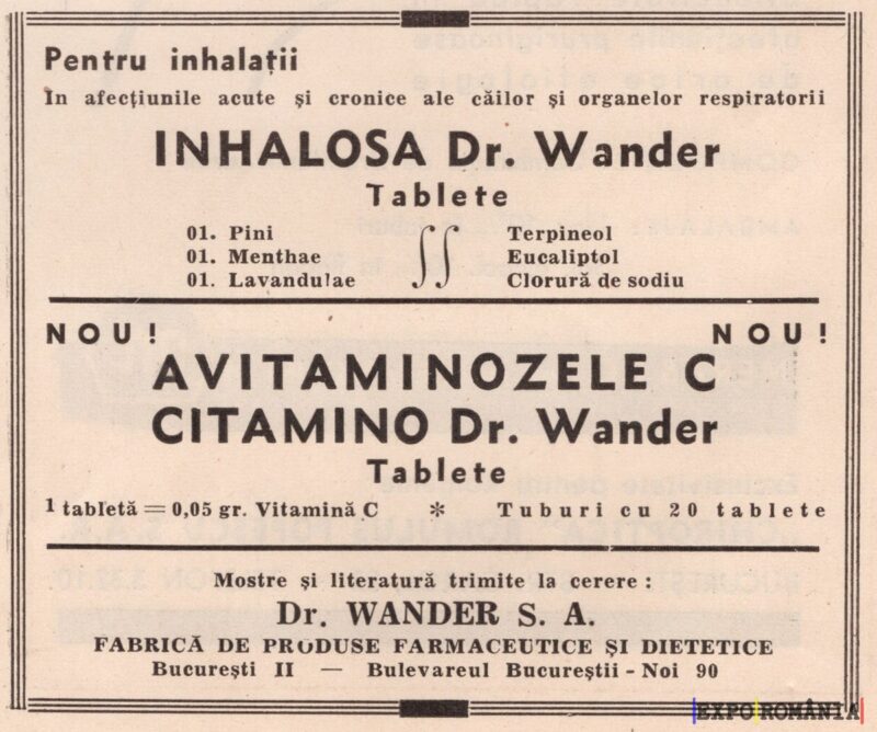 Produse farmaceutice Dr. Wander pentru respirație și vitamine
