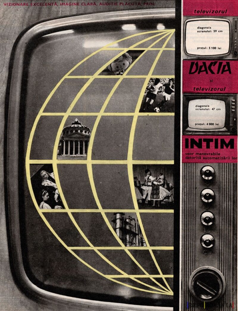 Reclama vintage pentru televizorul Dacia