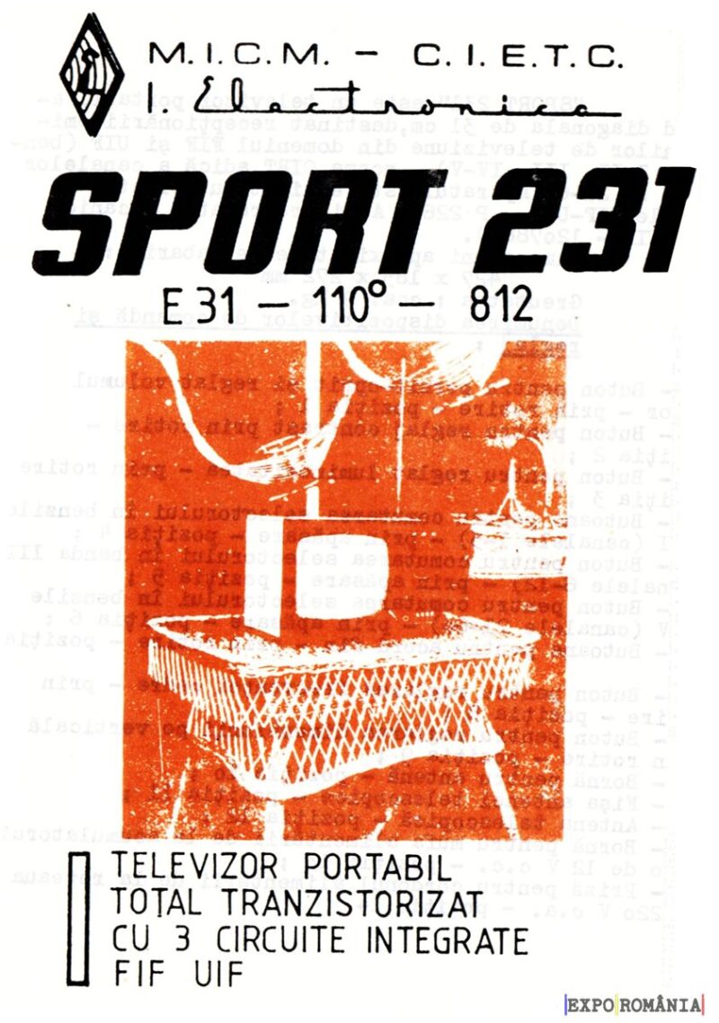 Televizor portabil Sport 231 din anii '70