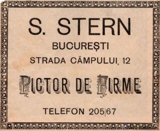 Reclamă veche: pictor de arme din București