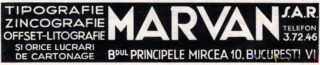 Tipografie și zincografie MARVAN