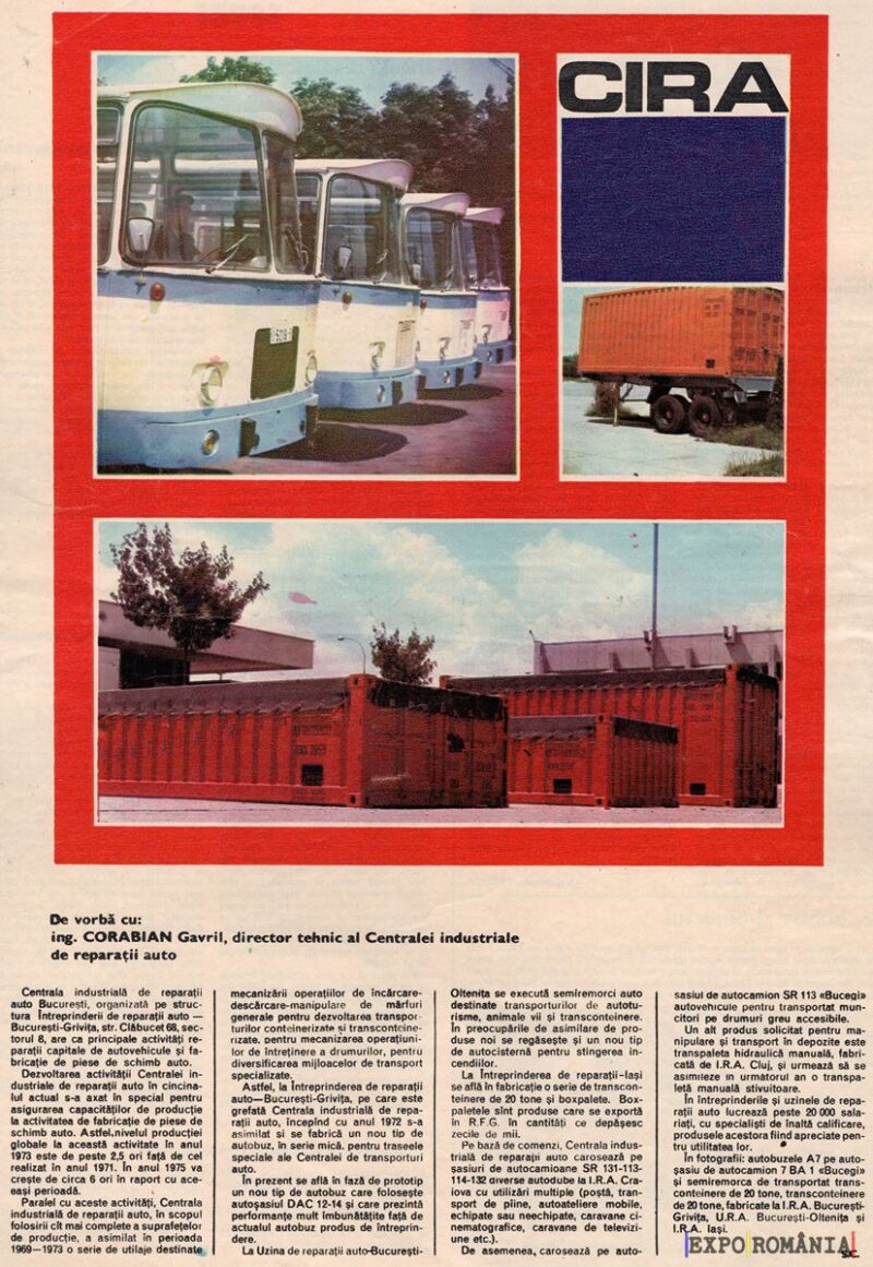 Activitate industrială și reparații auto CIRA