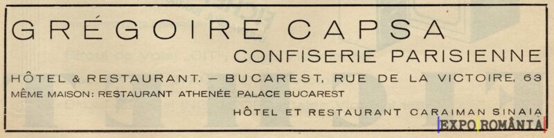 Grégoire Capsa: Hotel și Restaurant în București