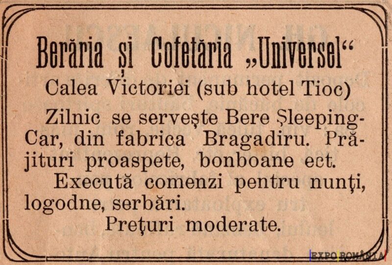 Berăria și Cofetăria Universel pe Calea Victoriei