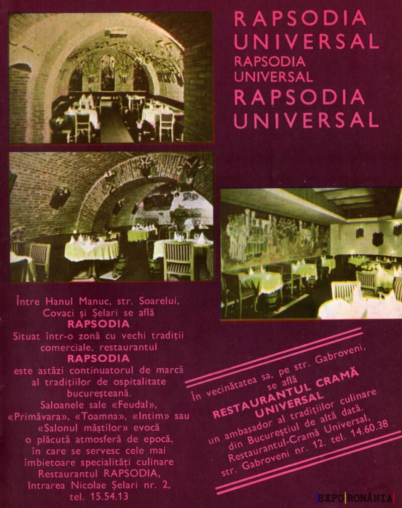 Restaurantul Rapsodia Universal: Tradiție și Gastronomie