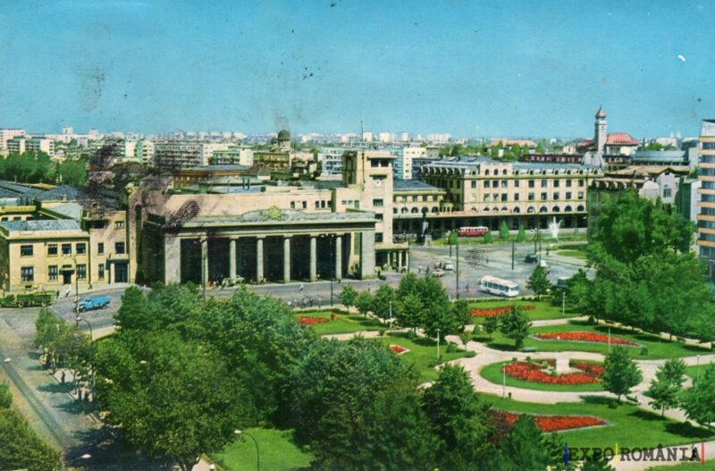 Peisaj urban cu parc și clădiri istorice