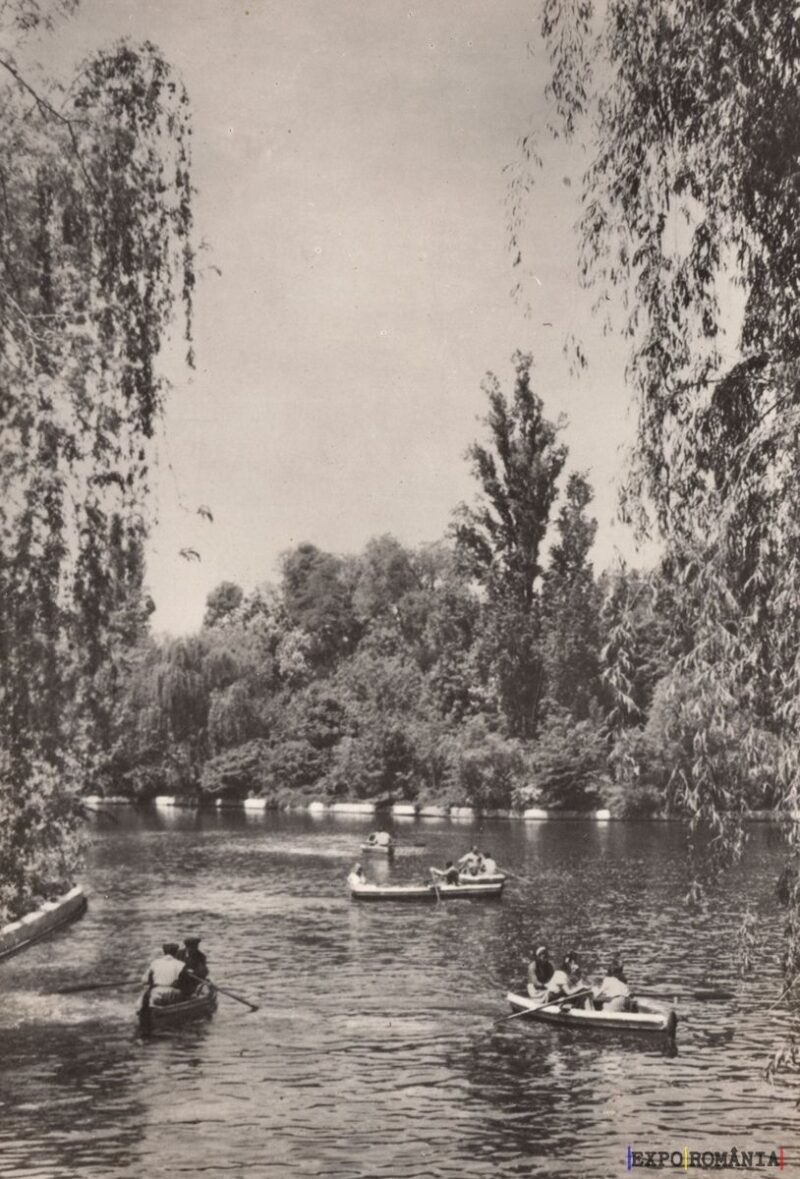 Vedere idilică pe lacul liniștit