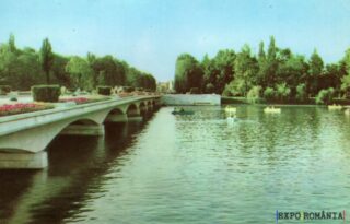 Peisaj idilic lângă apă cu bărci