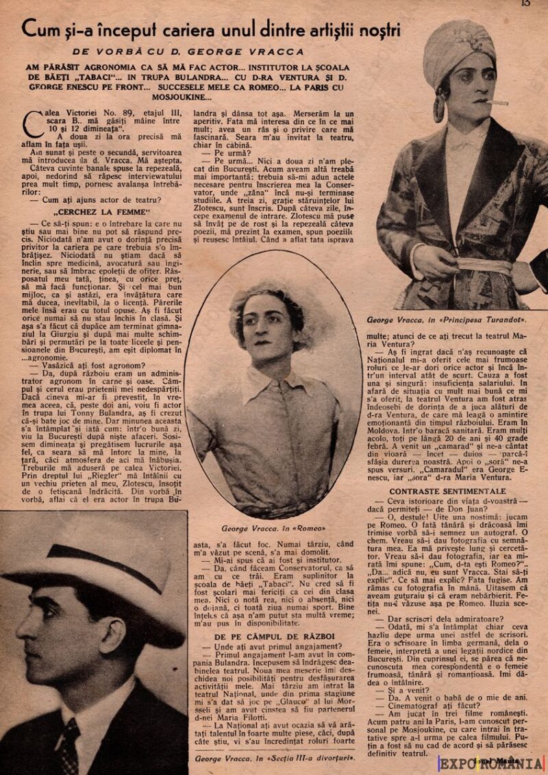 Interviu cu actorul George Vraca  -  anii '40 - 0001