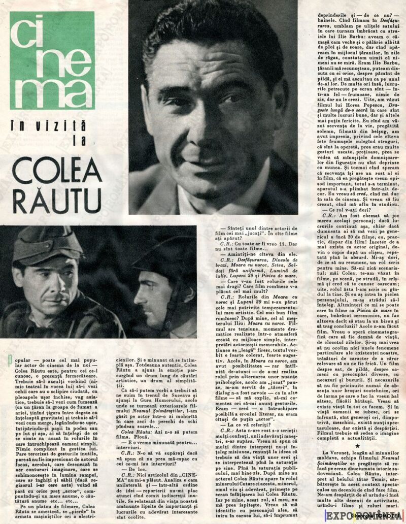 Interviu cu actorul Colea Răutu  -  anii '60 - 0004