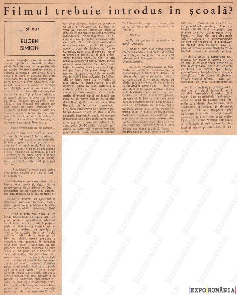 Interviu cu academicianul Eugen Simion  -  anii '70 - 0018