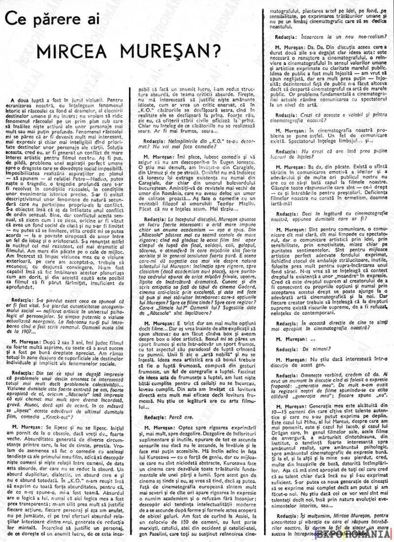 Interviu cu regizorul Mircea Muresan  -  anii '70 - 0094