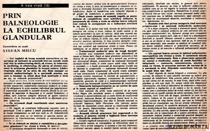 Interviu cu academicianul Stefan Milcu  -  anii '80 - 0107